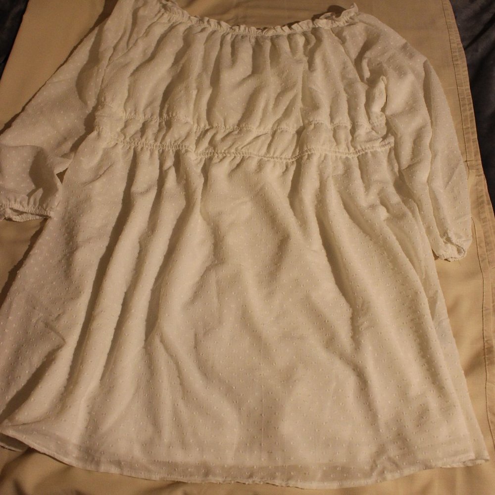 White H&M Off Shoulder Dress 3XL
